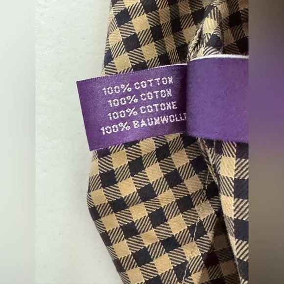 Ralph Lauren Purple Label Brown Check Dress Shirt - Picture 5 of 10